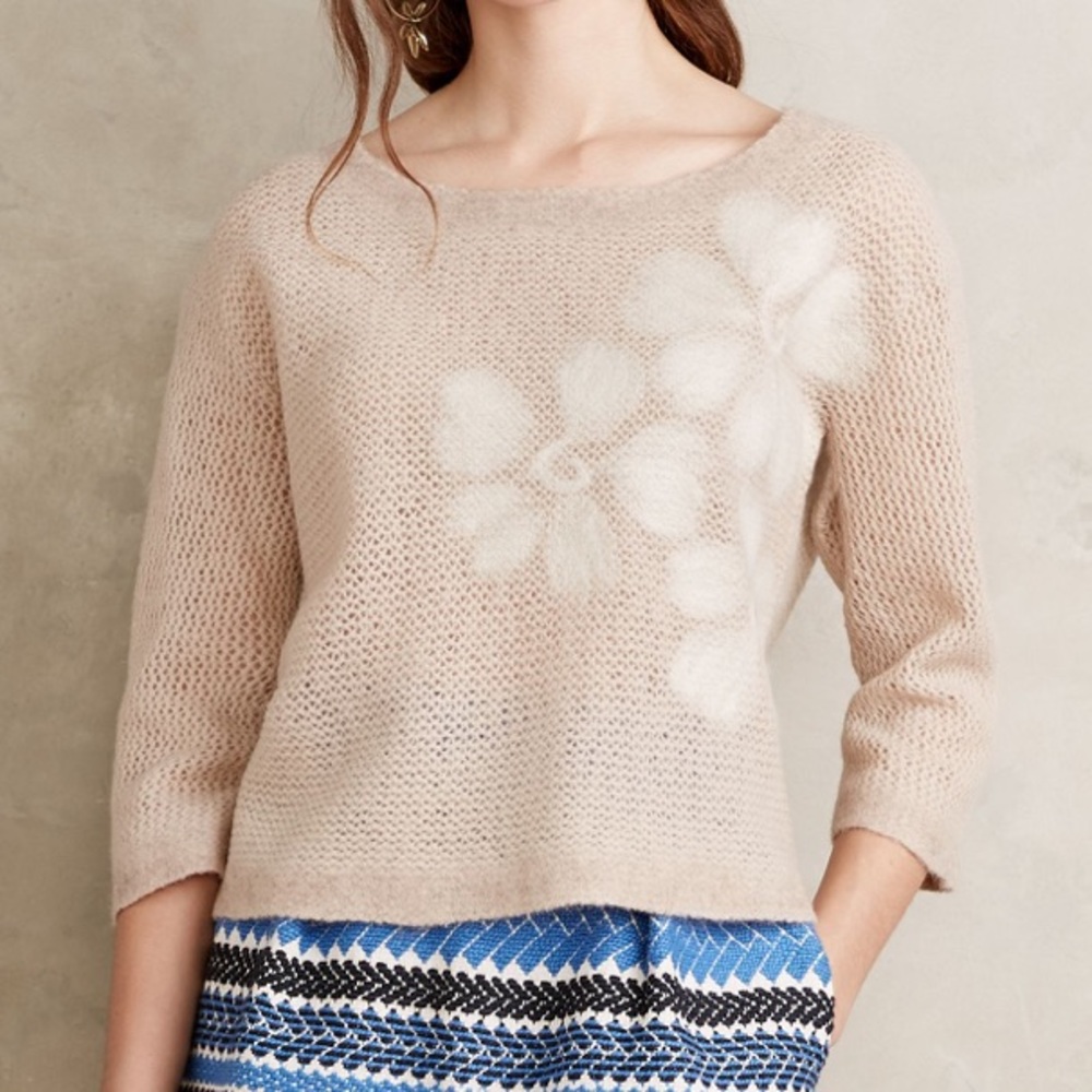 Anthropologie Troubadour Snowblossom Sweater